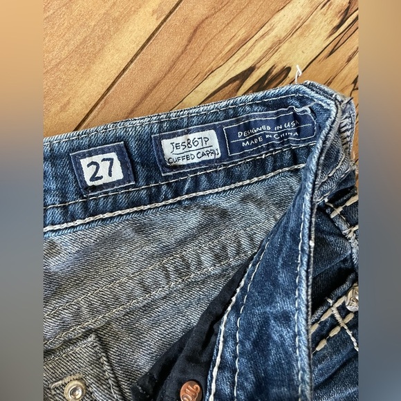 Miss Me Blue Embellished Capris - Picture 3 of 5